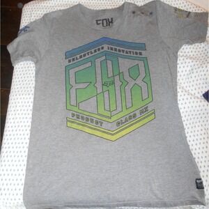 Fox Racing Shirt Mens Medium Gray Motocross Created To Destroy Relentless Innova